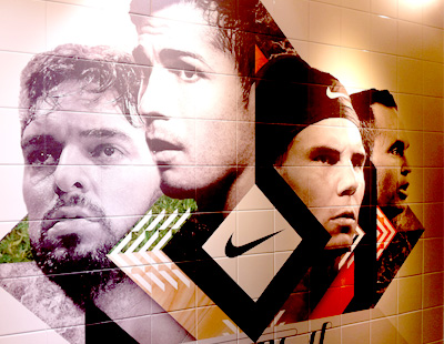 Impresion azulejos instalacion showroom Nike Madrid